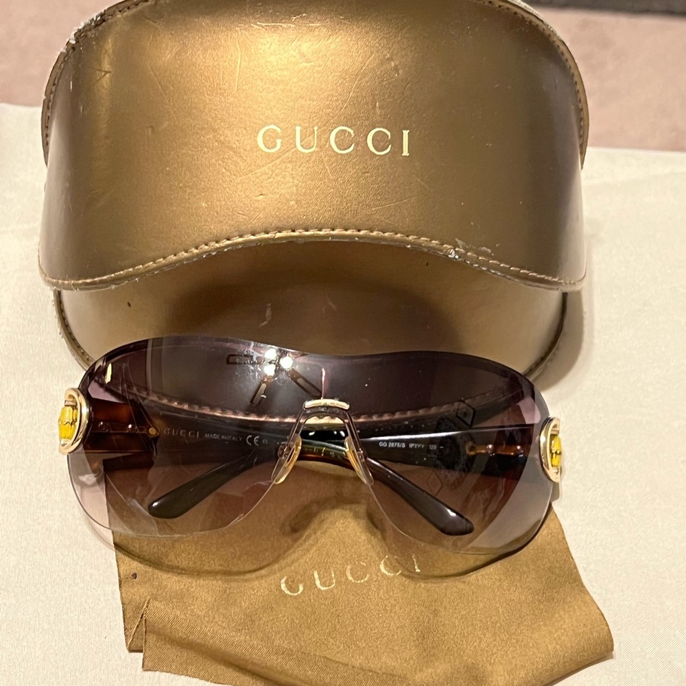SOLD**** Authentic Gucci Bamboo Sunglasses GG 2875/S tortoise - Picture 1 of 15